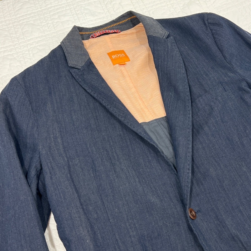 Hugo Boss Navy Blue Single-Breasted Sport Coat